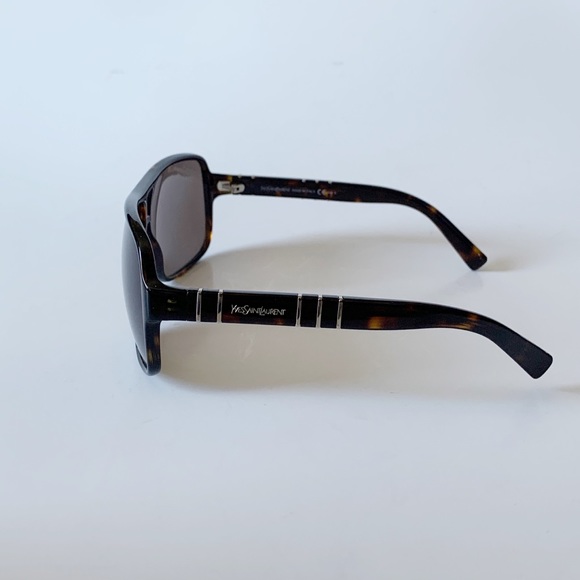 2000s Yves Saint Laurent brown tortoise sunglasses. - Picture 4 of 8